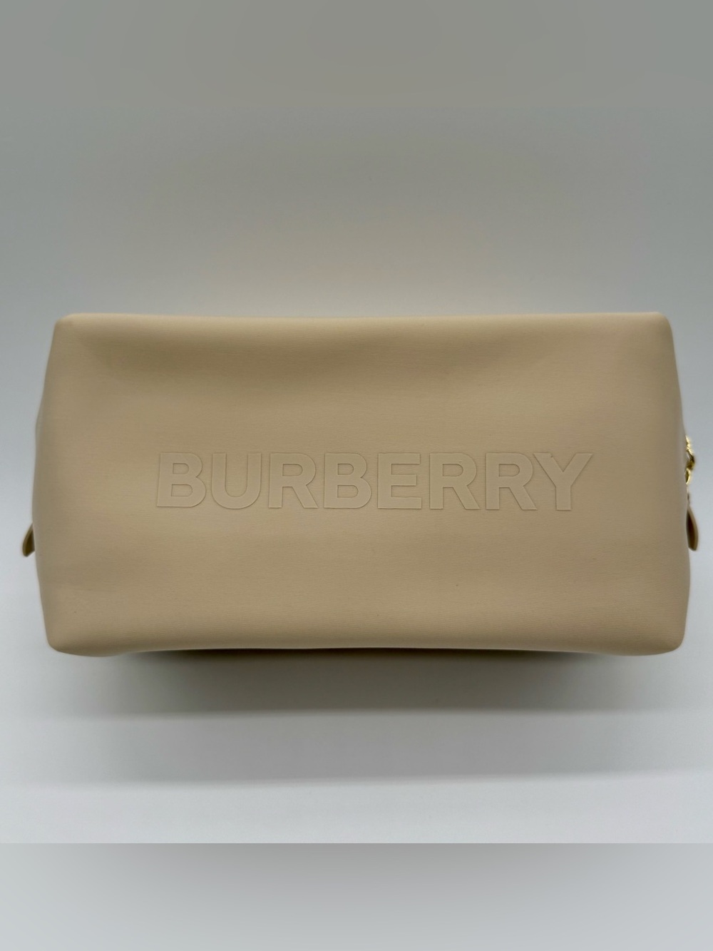 Burberry Beige Cosmetic Makeup Travel Pouch Toiletry Bag New